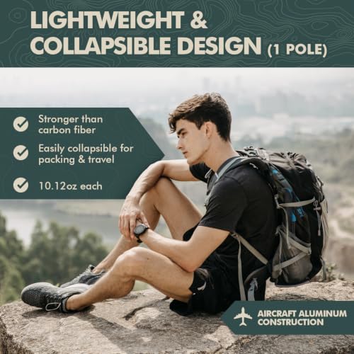 Aluminum Collapsible Trekking Pole with EVA Grip