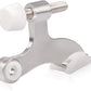 HOMOTEK 8 Pack Hinge Pin Satin Nickel Door Stopper,Adjustable Deluxe Heavy Duty Door Stopper 2-1/2"x1-3/4,with White Rubber Bumper Tips