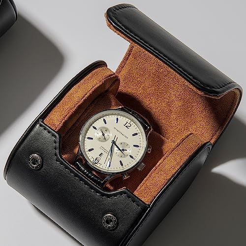 Single Watch Roll Travel Case Black
