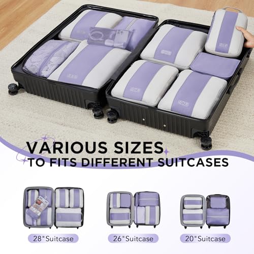 10 Set Compression Packing Cubes for Travel Essentials (10 Count)