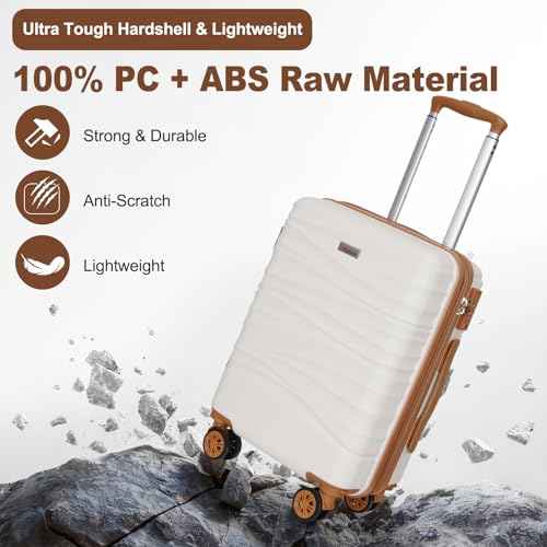Expandable 22x14x9 Airline Approved 21" Carry On Luggage Set (3 Count)