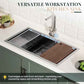 45 x 22 in Workstation Undermount Sink