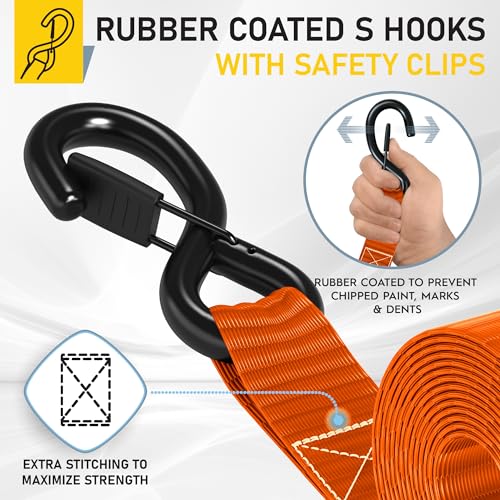 Heavy Duty Ratchet Straps & Soft Loops
