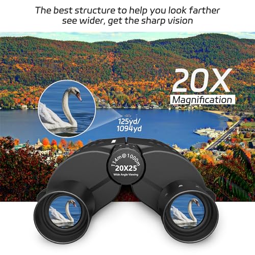 20X25 Small Binoculars for Adults and Kids