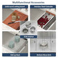 45 Double Bowl Undermount Kitchen Sink Large Workstation Sinks