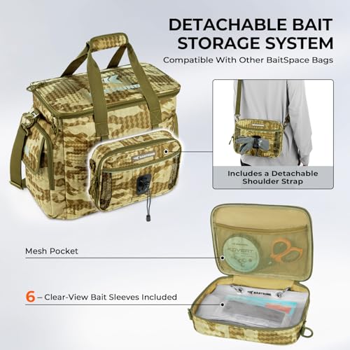 BaitSpace Tackle Bag with Removable Bait Binder
