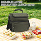 Double Layer Cooler Insulated Lunch Bag Adult Lunch Box Large Tote Bag for Men (Army Green)