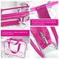 5Pcs Crystal Clear PVC Travel Toiletry Bag Kit for Women Men