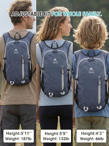 Foldable Small Hiking Backpack with 3 Strap Pockets