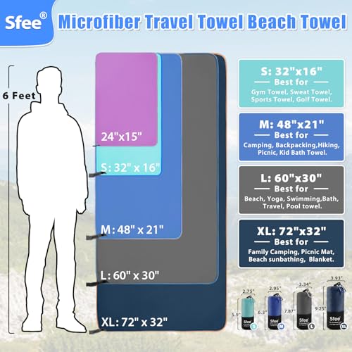 2 Pack Microfiber Travel Towel