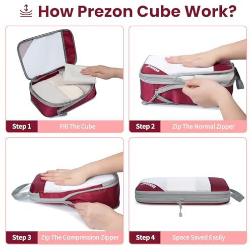 Compression Packing Cubes for Travel (6 Count)
