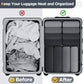 6/9/11 Set Compression Packing Cubes for Travel Essentials,Compressible Expandable Large Luggage Suitcase Organizer Bags for Clothing,Space Saver Bags with Over 1000 pcs of Mesh Holes(Black) (6 Count)