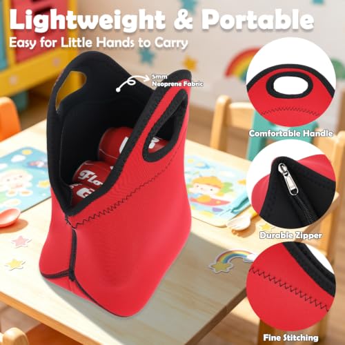 Neoprene Lunch Tote Insulated Thermal Reusable Lunch Bag Box for Boys Men with Zipper