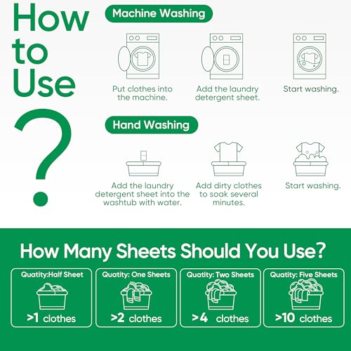 Travel Laundry Detergent Sheets 120 Loads Fresh Linen Scent (60 Count)