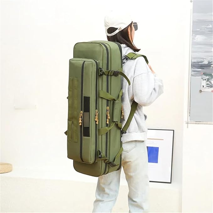 Suwequest Portable Widened Fishing Rod Bag Waterproof Fishing Bag Multi Functional Big-Capacity Outdoor Sea Rod Tackle Bag