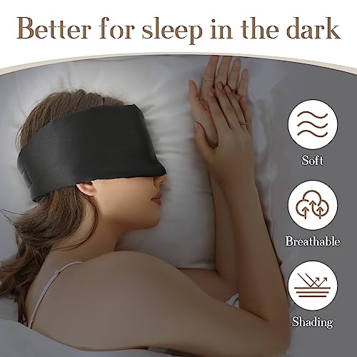 100% Mulberry Silk Sleep Mask Eye Mask for Women Man with Adjustable Band
