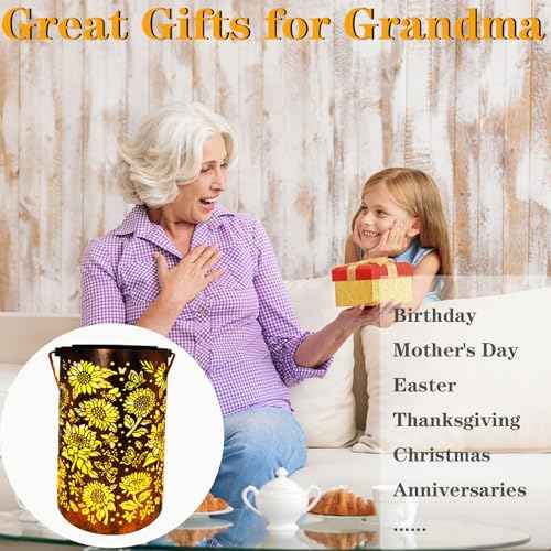 Solar Lanterns Outdoor Sunflower Bee Butterfly