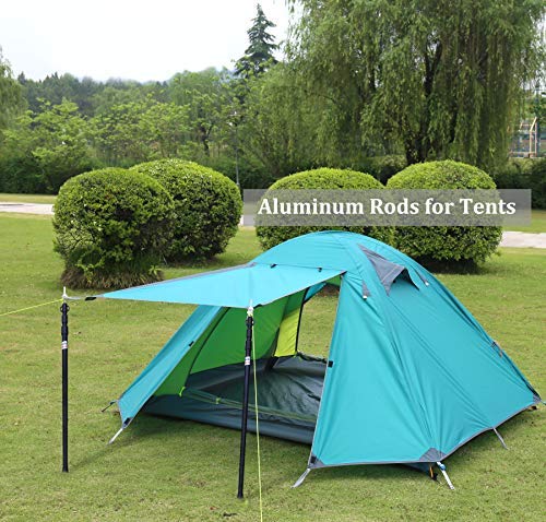 Tent Poles Camping Poles for Tarp Awning Canopy Porch Sun Sails Tarpaulin Headroom Aluminium Adjustable Telescoping