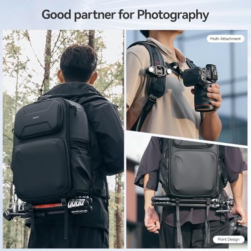 ULANZI BP10 Hardshell Camera Backpack 35L for DSLR Professional Photography Video Accessories Travel Tripod Strorage Large Splash