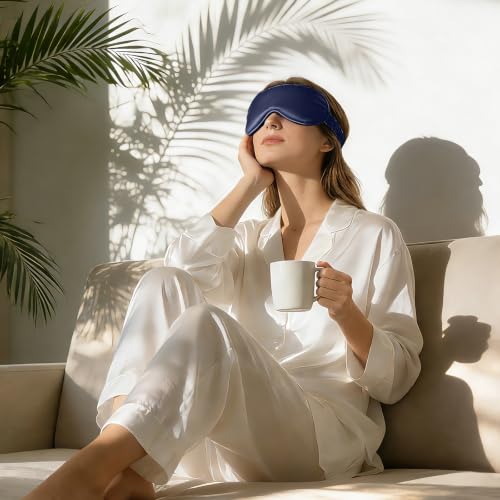 Adjustable 100% 22 Momme Mulberry Silk Sleep Mask