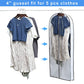 Hanging Clothes Storage with 4" Gusseted Garment Covers