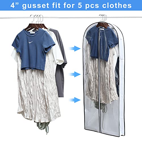 Hanging Clothes Storage with 4" Gusseted Garment Covers