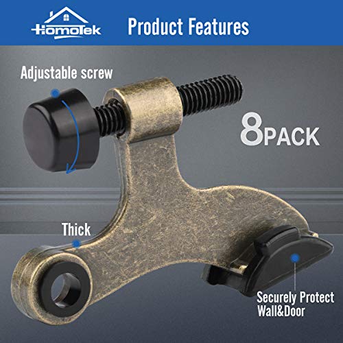 8 Pack Hinge Pin Antique Brass Door Stopper (8 Count)