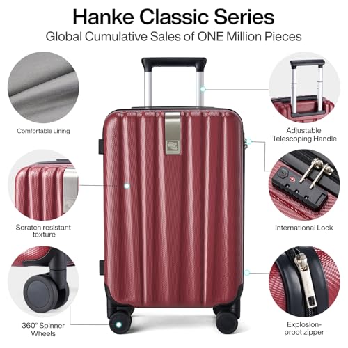 Luggage Sets 3 piece Carry On Luggage with Wheels PC Hard Shell Suitcases Lightweight Checked Tsa Luggage Extra Large Travel Suitcase Woman Men 20 (3 Count)