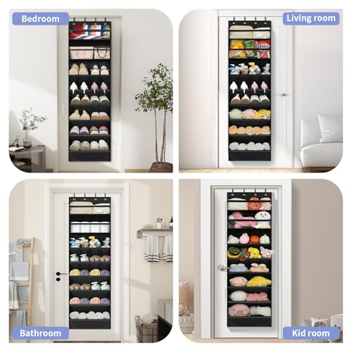1 Pack 8 Shelves Over The Door Shoe Organizer