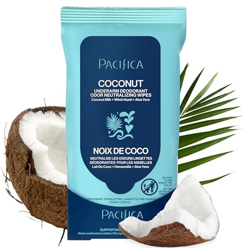 Beauty Coconut Milk & Essential Oils Underarm Deodorant Wipes (30 Count)