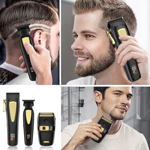 Hair Clippers for Men Cordless Hair Trimmer Electric Shavers for Men Set