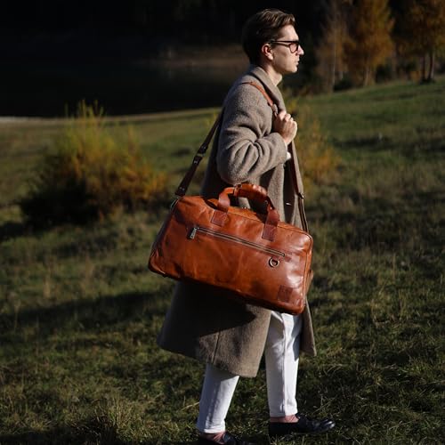 Vintage Genuine Leather Duffle Bags For Men Austin XL
