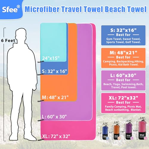 2 Pack Microfiber Travel Towel