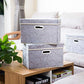 Collapsible Storage Cubes with Lids Fabric Decorative Storage Bins Boxes Organizer Containers Baskets with Cover Handles for Bedroom Closet Living Room 14.9x9.8x9.8 Inch 3 Pack (3 Count)