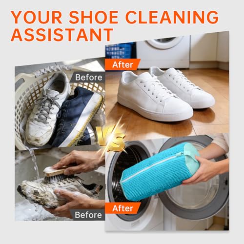 1PCS Blue Shoe Washing Machine Bags for All Shoe Types