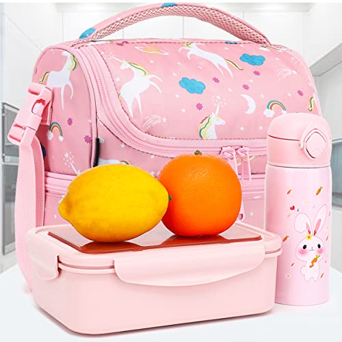 Kids Double Decker Cooler Insulated Lunch Bag Large Tote for Boys