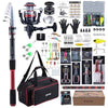 8FT 24T Telescopic Fishing Rod & Reel Combo Kit Freshwater Bass