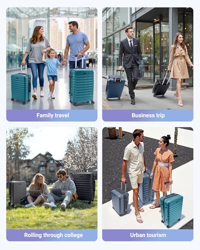 Luggage Sets 3 Pcs Suitcase with Wheels (3 Count)