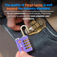 Dual-Opening: Key or Combination Access Lock, TSA Approved Locks for Luggage, Pelican case, Travel, Gym, School, Stainless Steel Shackle. (Purple, 2 Pk) (2 Count)