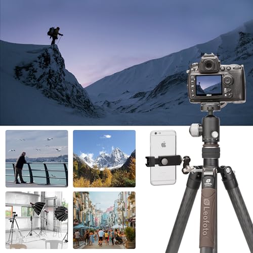 Compact Carbon Fiber Travel Camera Tripod with Ball Head
