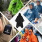 Adult Rain Poncho Waterproof Hooded Raincoat Lightweight Packable