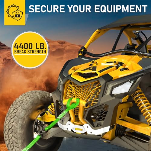 Heavy Duty Ratchet Straps & Soft Loops (4 Count)