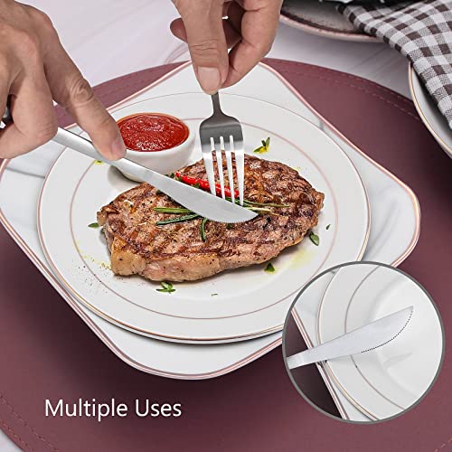Matte Silverware Set (4 Count)