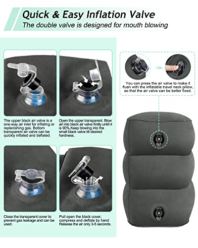 Inflatable Travel Foot Rest Pillow