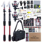 2 Pack 8ft 24T Telescopic Poles & Reels Combo for Freshwater Bass (66 Count)
