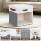 13x13 Inch Ultra Thick Fabric Storage Bins with Lids & Windows (3 Count)