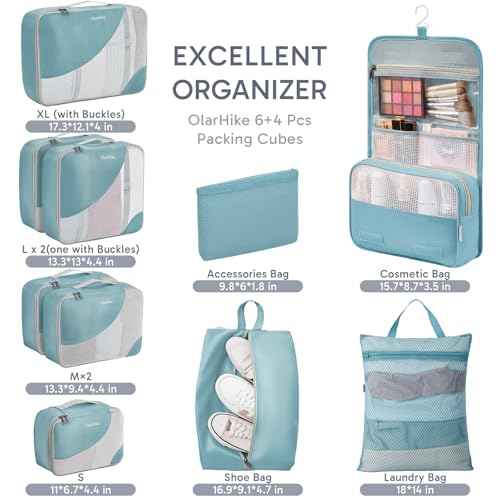10 Set Packing Cubes for Travel (10 Count)