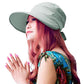 Sun Hats for Women with UV Protection Sun Hat Wide Brim Visor Summer Beach Outdoor Foldable Womens Cap Grey