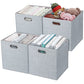 3X Thicker Fabric Storage Cubes 13 inch Collapsible Storage Bins for Organization (4 Count)