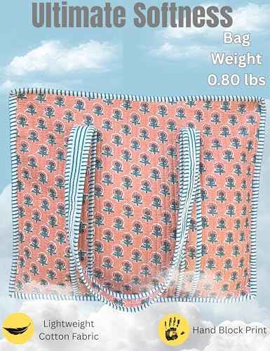 100% Cotton Quilted Tote Bag For Women